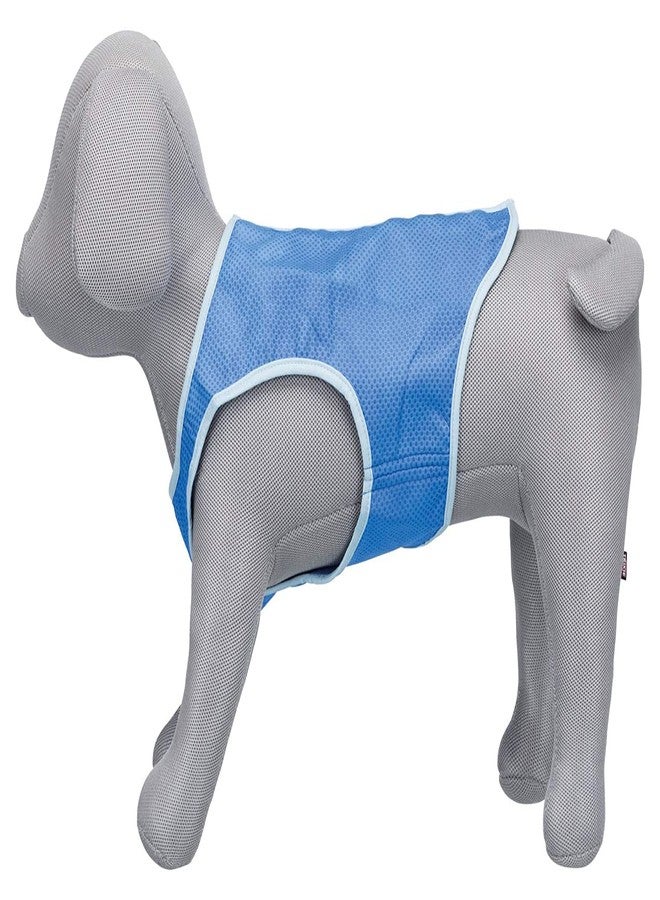 Trixie Cooling Vest for Dogs - Evaporative Cooling with Absorbent PVA, Adjustable Velcro, Reusable, M, 66 cm, Blue - Image 2